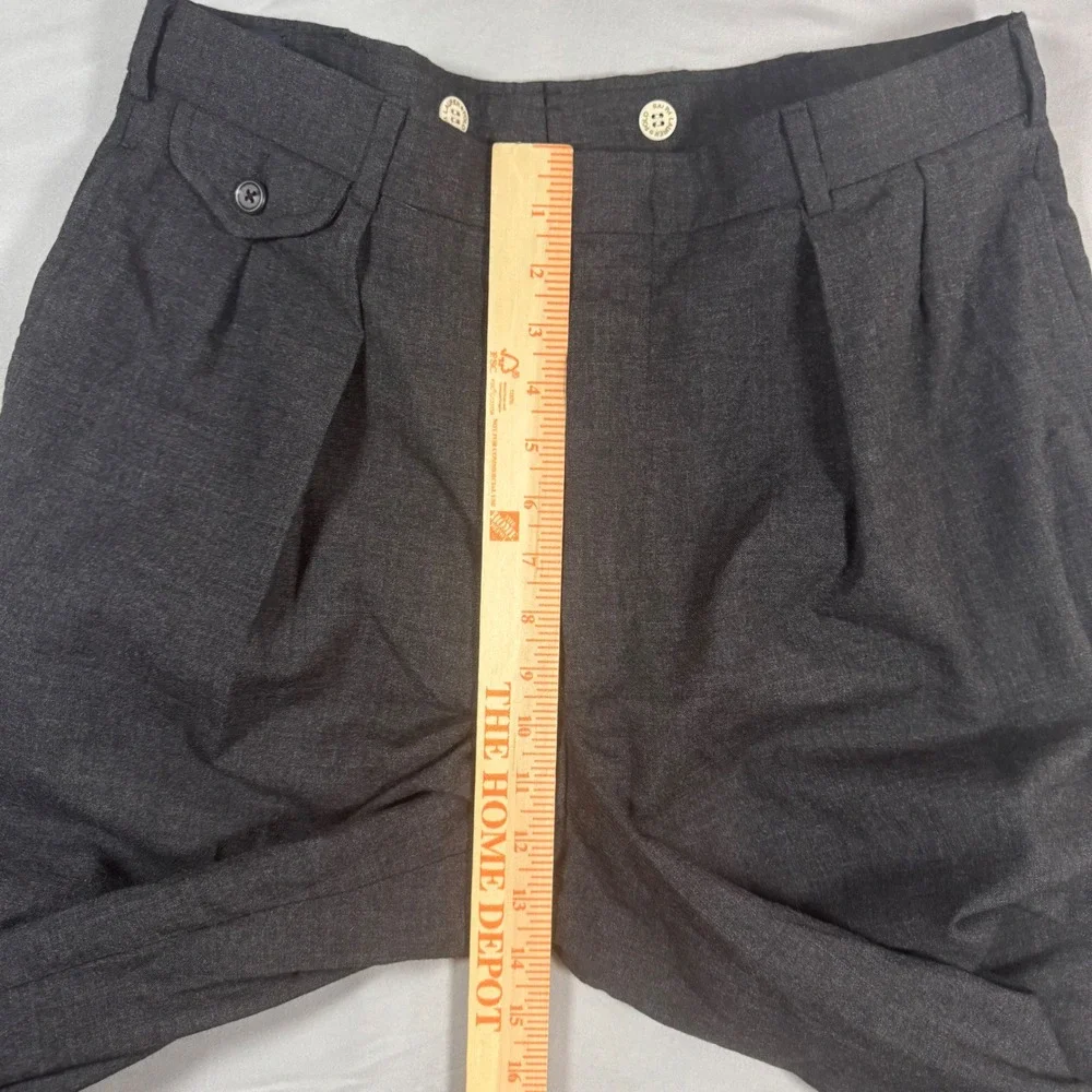 VTG Polo by Ralph Lauren Double Pleated Wool Pants Mens 35x29 Charcoal Grey